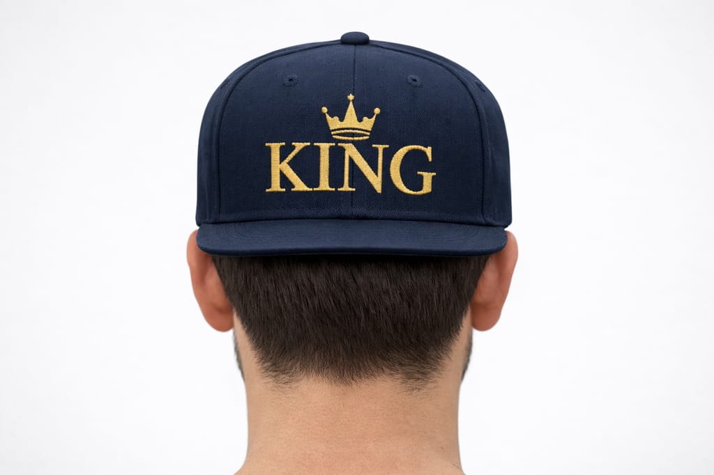 KING Embroidered Flat Brim Snapback Cap – Premium Unisex Baseball Cap view 2