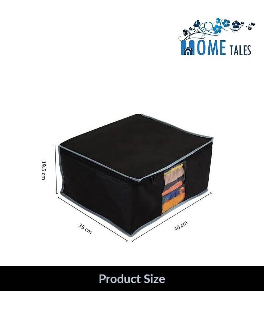 Non-Woven Saree Cover / Cloth Storage & Organizer with Transparent Window,Green (4U) view 2