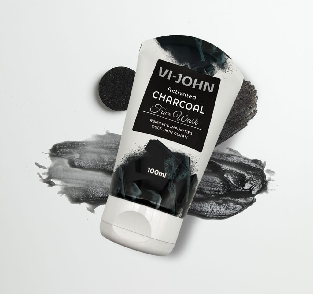 VI-JOHN Charcoal Face Wash – Deep Cleansing | Oil Control | Detox & Refresh 100ml view 2