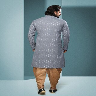 Raivat Ethnic Grey Colour Cotton Digital Print Kurta Pajama 1571 view 2