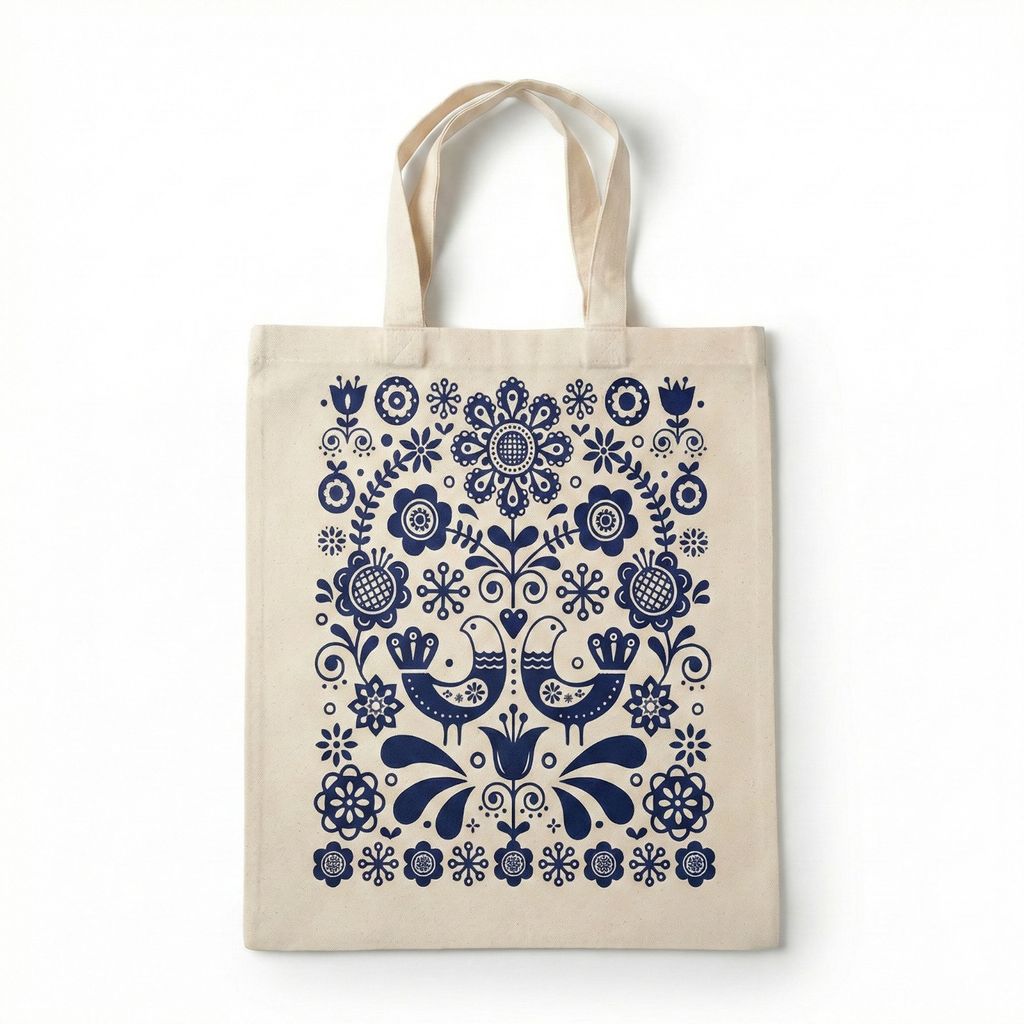 Printed Canvas Tote Bag (Without Zip)