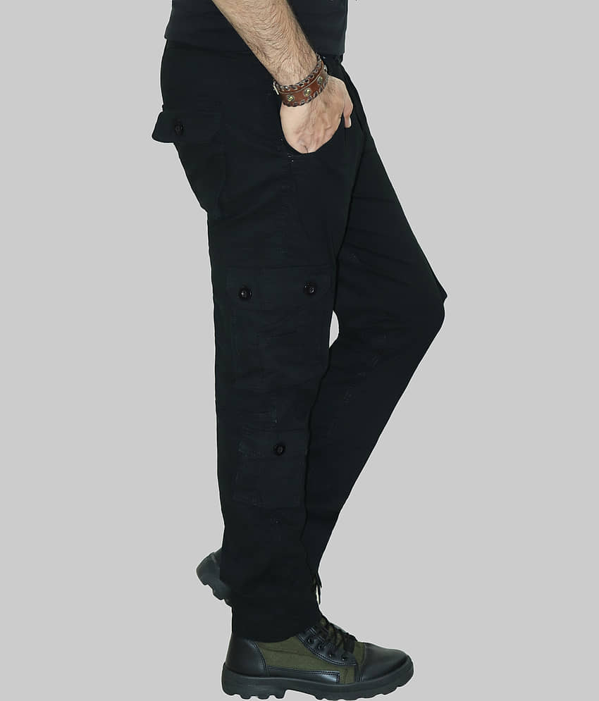 HYMEN LEGIONS Regular Flat Men's Cargos - Black ( Pack of 1 ) view 2