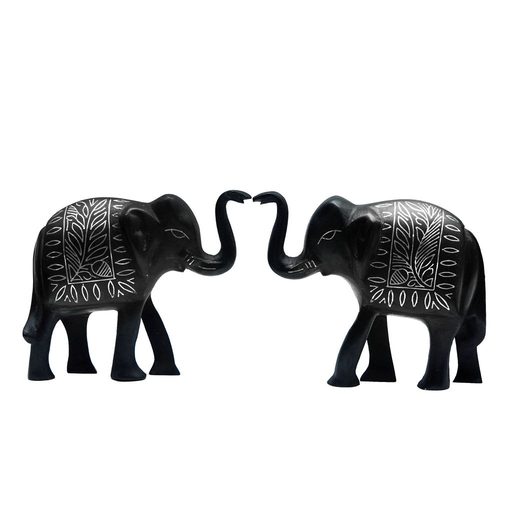 Bidri Work Elephant Pair Two Piecee Set 1 (1TMTDCOKA08477) view 2