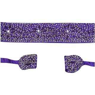 (YES TEN Blue )SATAN Bead Work Belt (Party Belt) view 2