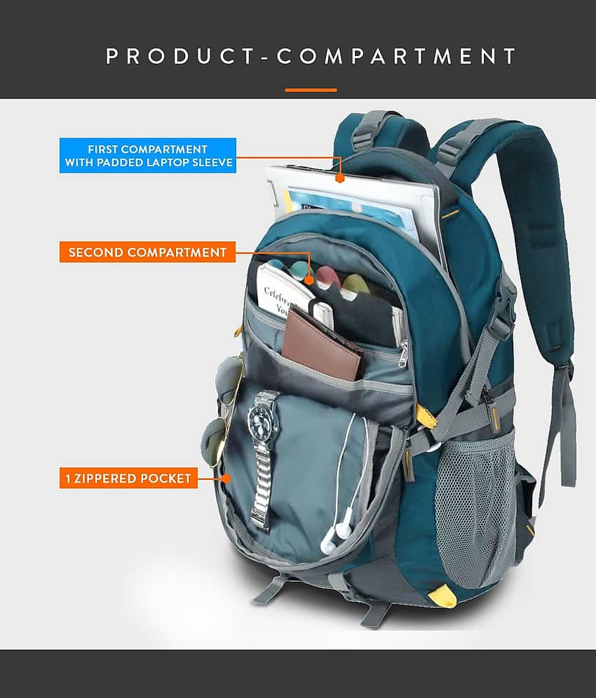 Lunar's 50 Ltrs Blue Backpack view 2
