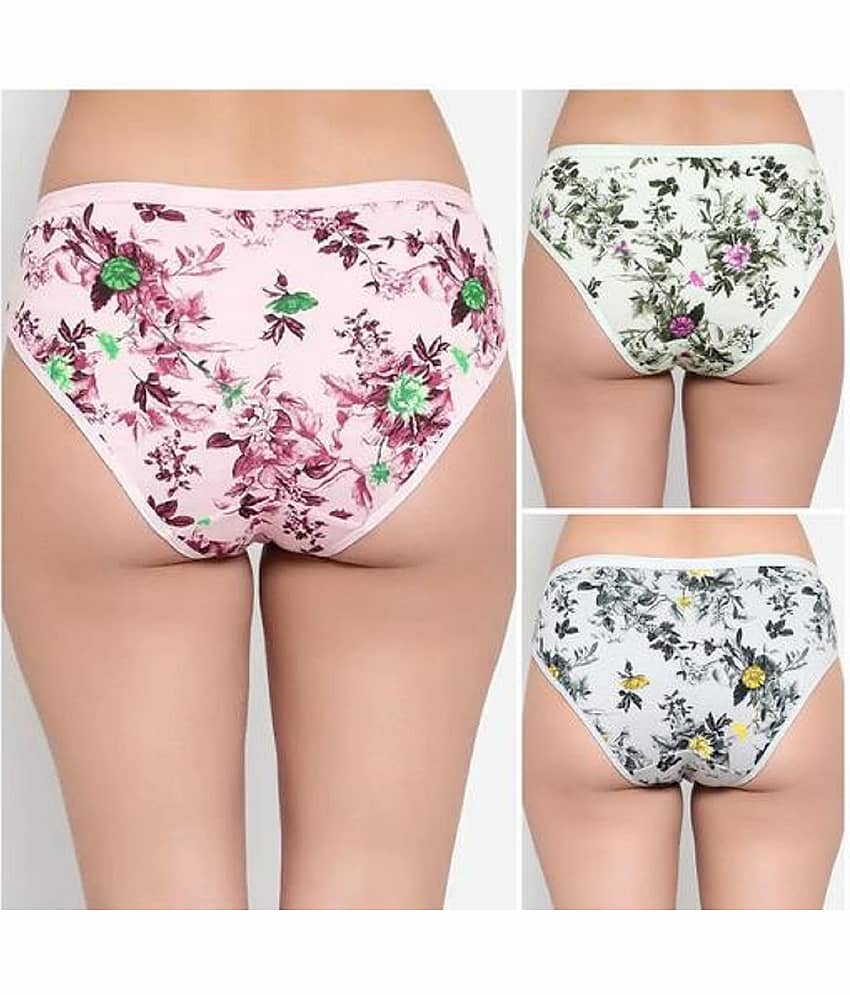 The Tusht Pack of 3 Cotton Hipster For Women ( Multi Color ) view 2