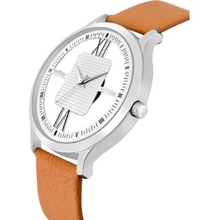 HRV Men's Round Dial Silver Strap Analog Watch view 2