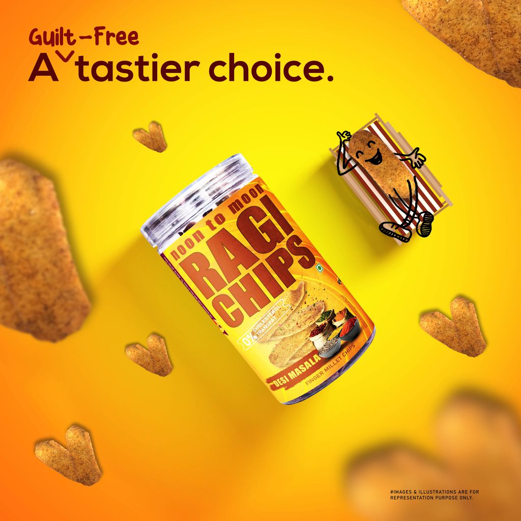 Noon to Moon Ragi Chips--Desi Masala view 2