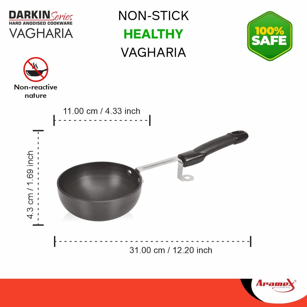 Aramex Tadka Pan 6 Inch Hard Anodized view 2