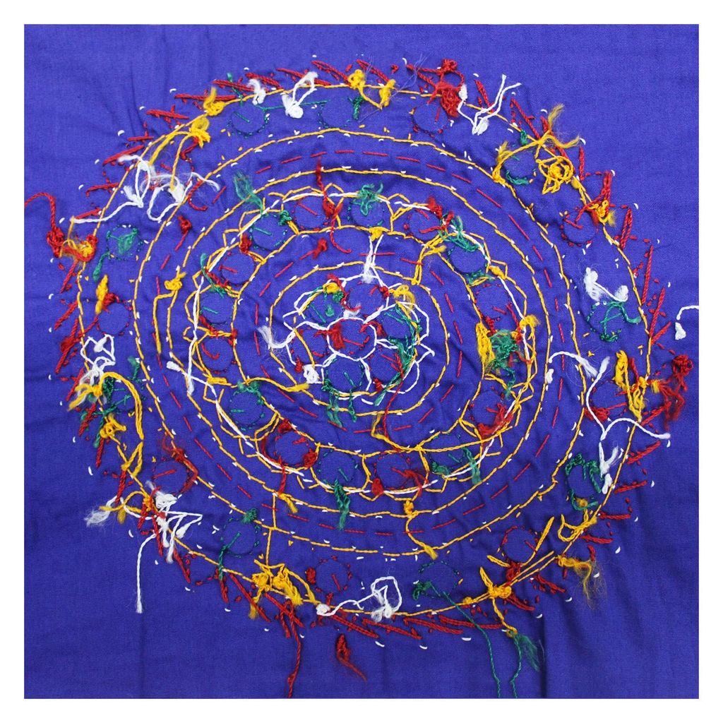 Garvi Gurjari (A Gujarat Govt Enterprise) Cotton Multicolor Hand Embroidered Patch with Mirror Work(GGCMEP63) view 2