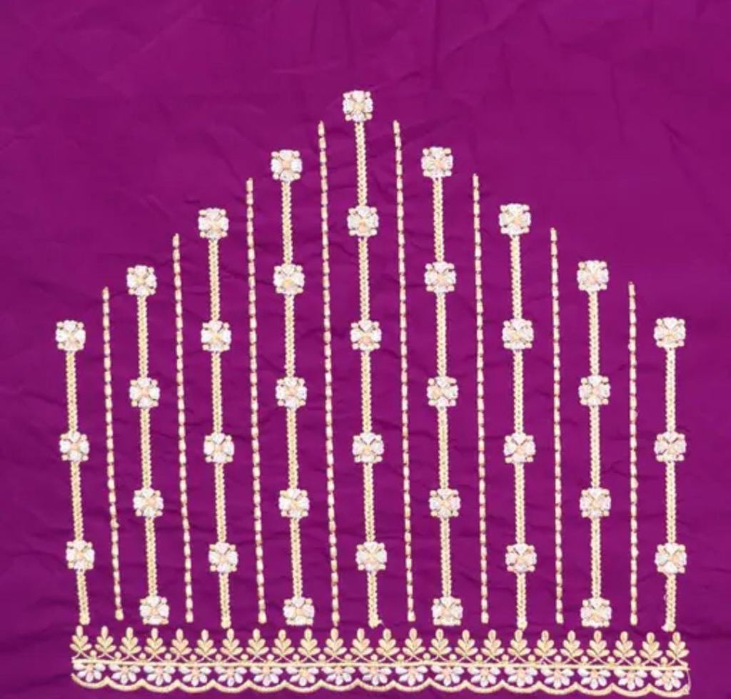 Light Purple Embroidered Blouse - Un Stiched Blouse - 1 Meter view 2