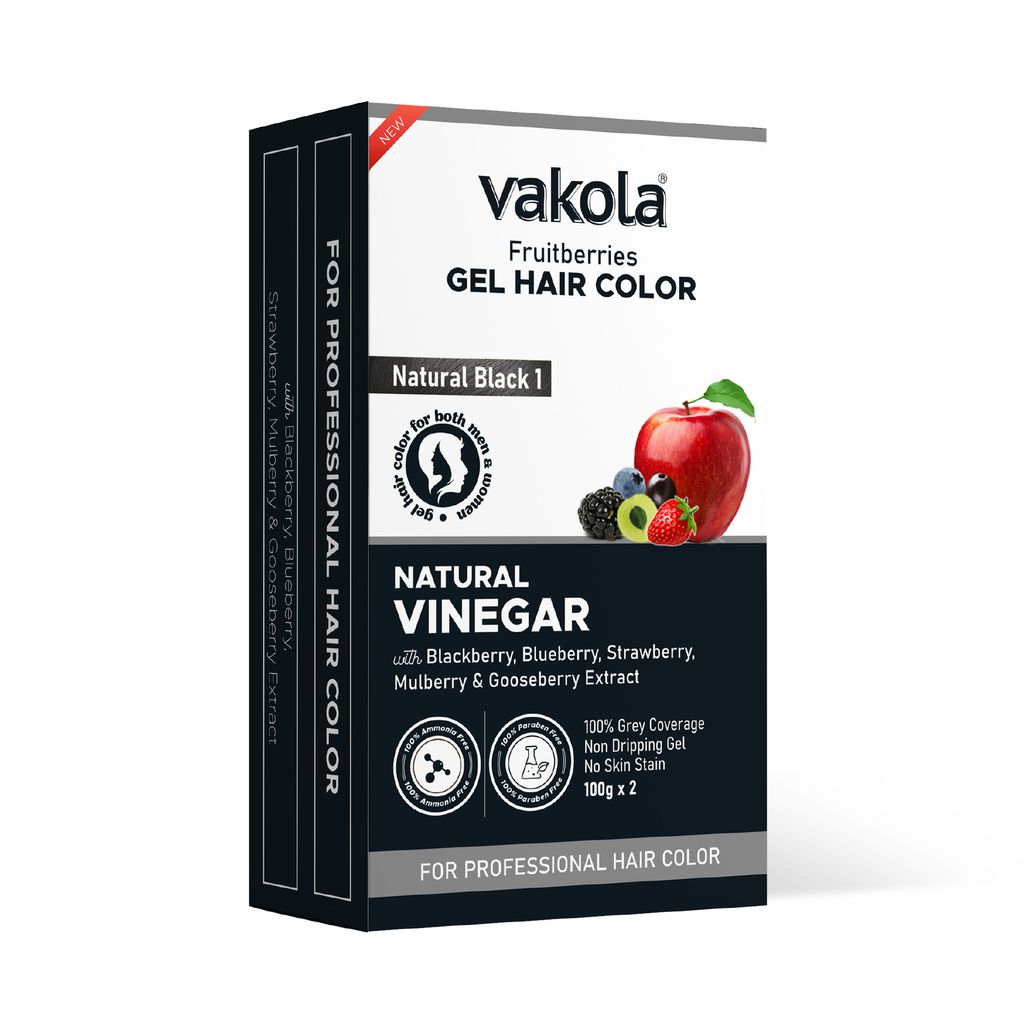 Vakola Natural Black 20 Minutes Gel Hair Color 500MLX2 view 2