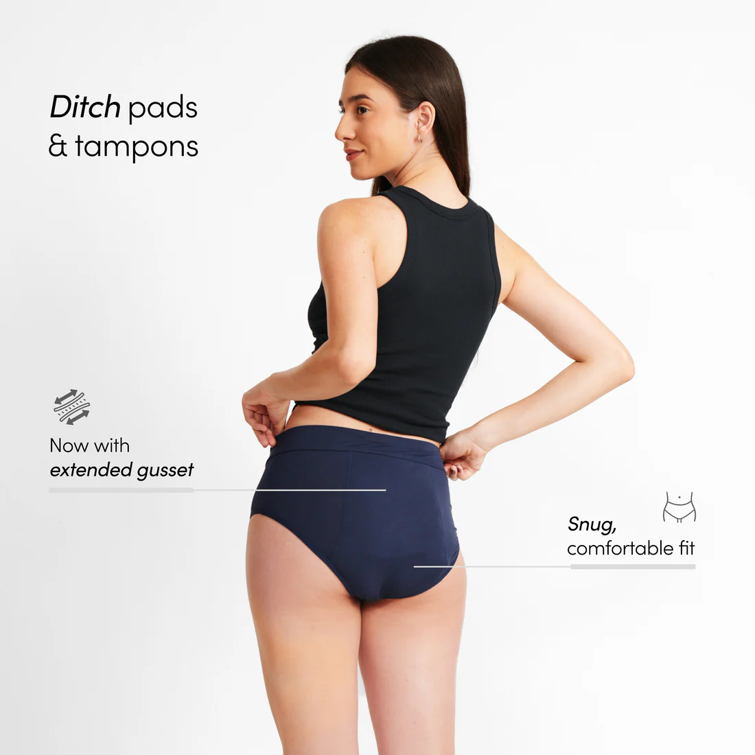 Seamfree Hip Hugger - Navy view 2