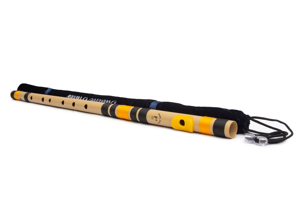 Radhe Flutes PVC Fiber F Sharp Bansuri Base Octave LEFT Handed With VELVET COVER view 2