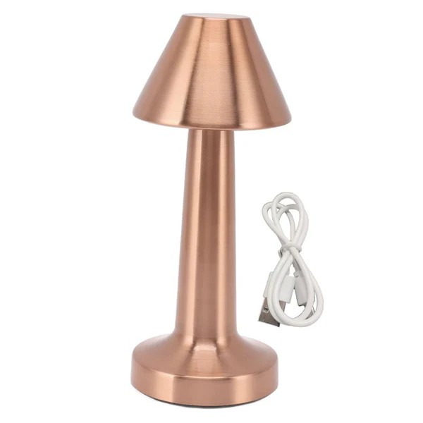 LED LampTouch Control Decorative Desk Lamp, Portable Metal LED Table Lamp, USB Rechargeable, 3 Color, 3 Levels Brightness, Dimmable Eye Protection Modern Lamp for Home Decor Party Kids Room Bedroom (1 Pc) view 2