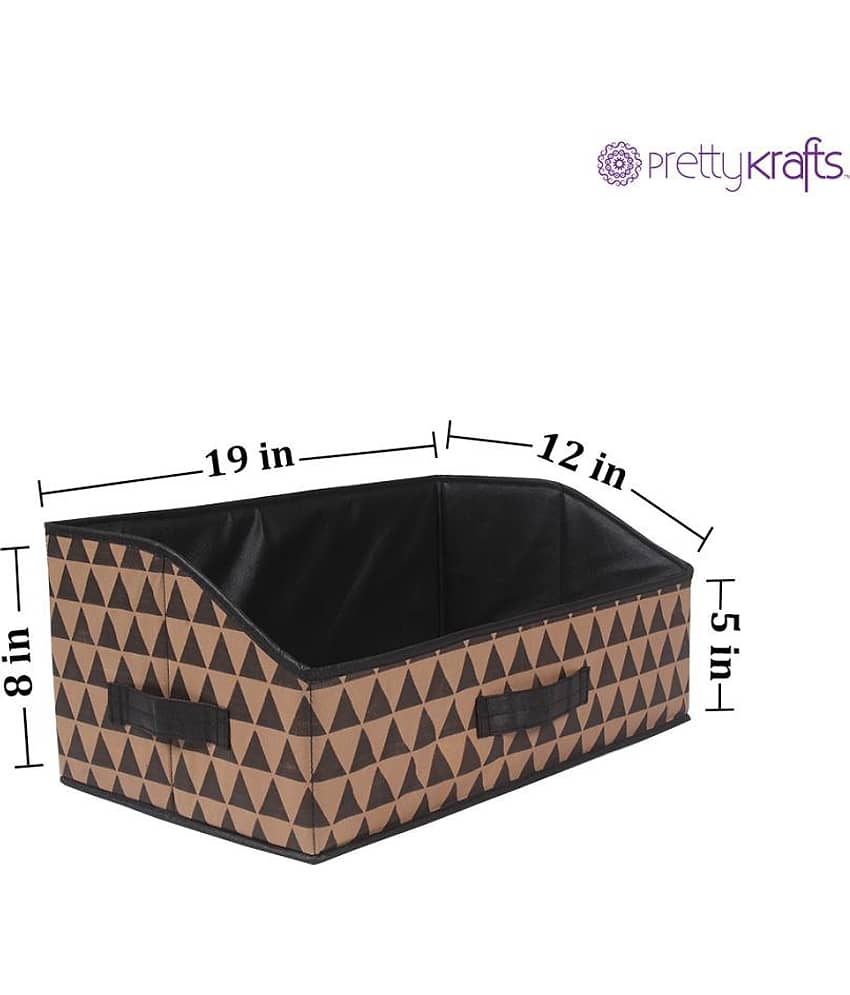 PrettyKrafts Trapozide Storage bin,Closet Bins for Shelves, Closet Shelf organizer Basket, view 2