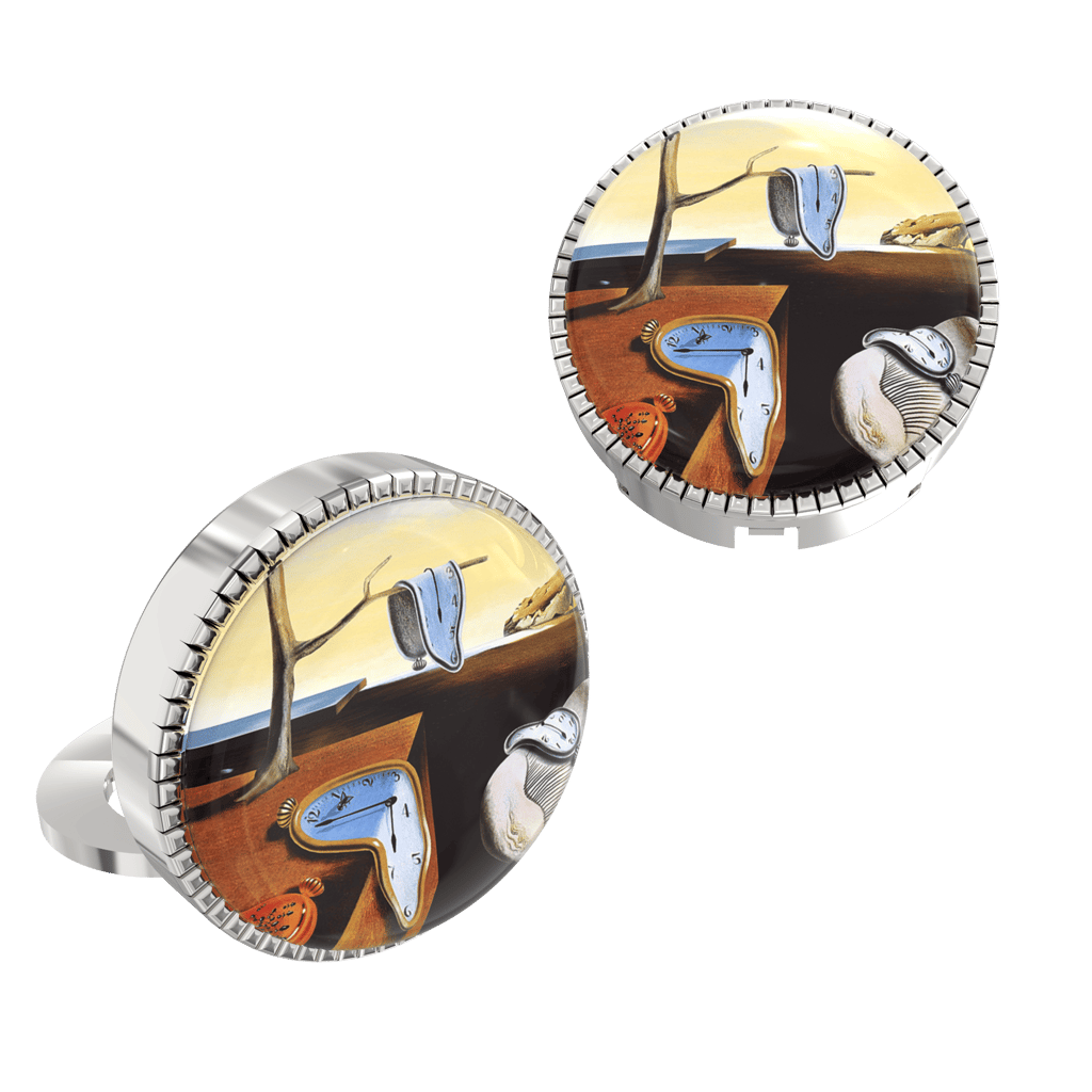 The Smart Buttons - Shirt Button Cover Cufflinks for Men - The Persistence of Memory Inspired by Salvador Dal� view 2