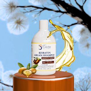 COCOBEE Keratin Argan Shampoo Pack of 1 Strengthens, Nourishes Adds Shine for Healthy, Soft Hair