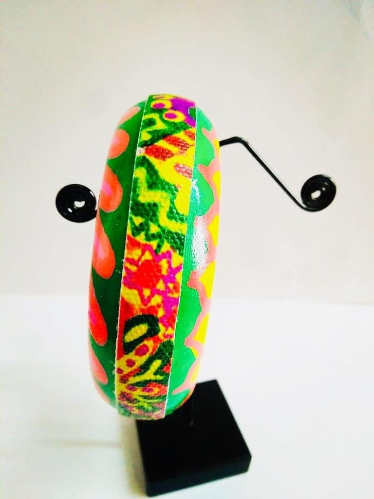 A Quirky Affair - Green Phulkari Bangle view 2