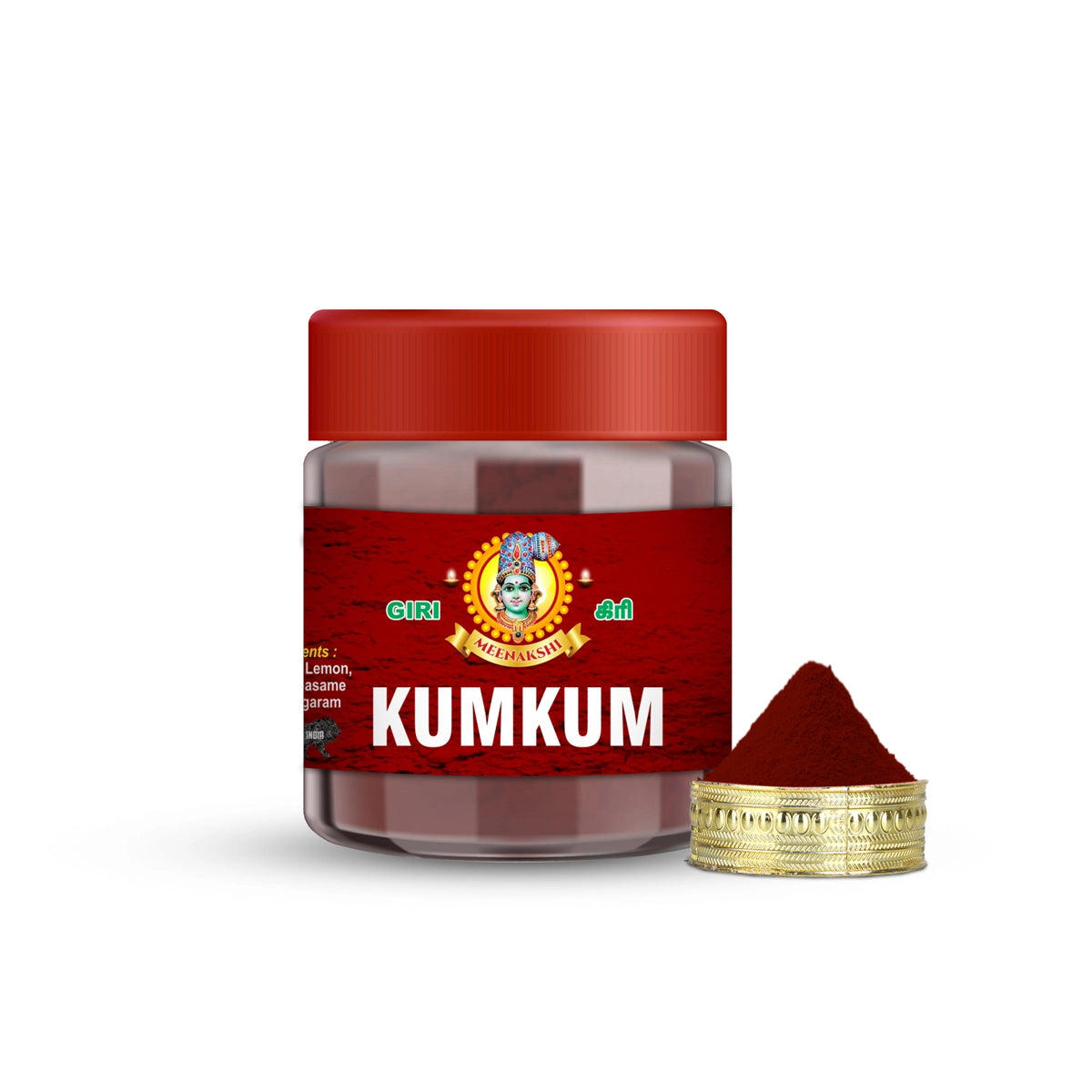 Giri Kumkum - 50 Gms | Tilak | Sindoor | Dark Red Colour | Kumkuma for Pooja view 2