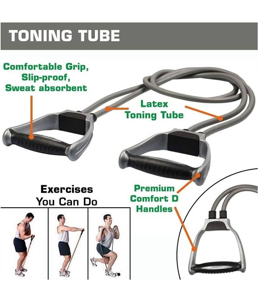 Oddish way to fitness Rubber Double Toning Tube Black - Heaviest Resistance view 2