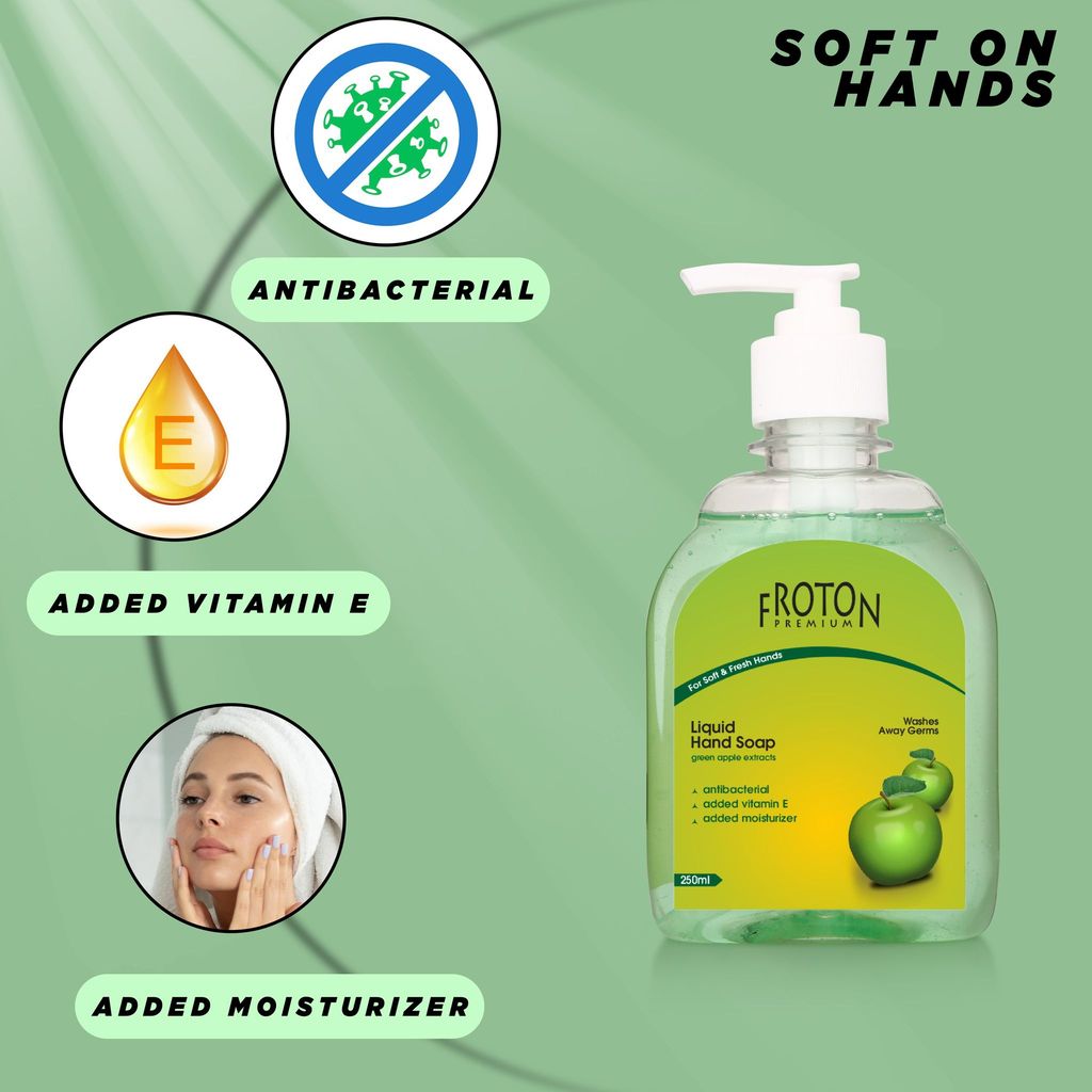 Froton Handwash Gel Green Apple 250ml Pack of 2 view 2