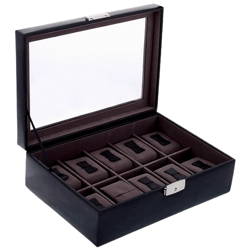 TOP VIEW LEATHER WATCH BOX-1328 view 2