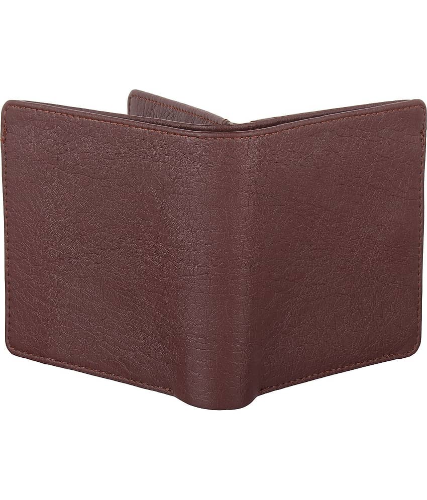 HRFSTAR PU Solid Men's Regular Wallet With 6 Slots For Card ( Brown , Pack of 1 ) view 2