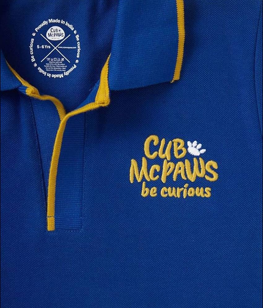 Cub Mcpaws Pack of 1 Boys Cotton Polo T-Shirt ( Blue ) view 2