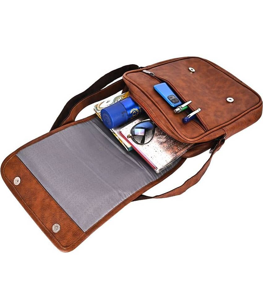 ZAIKO BAGS Tan Solid Messenger Bag view 2