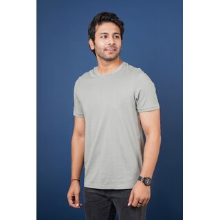 Red Line Mens Green Solid 100% Cotton Round Neck T-Shirt view 2