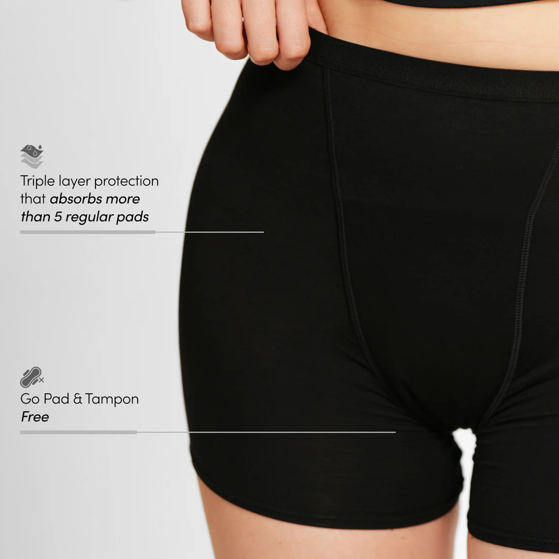 Classic Boyshort - Black view 2