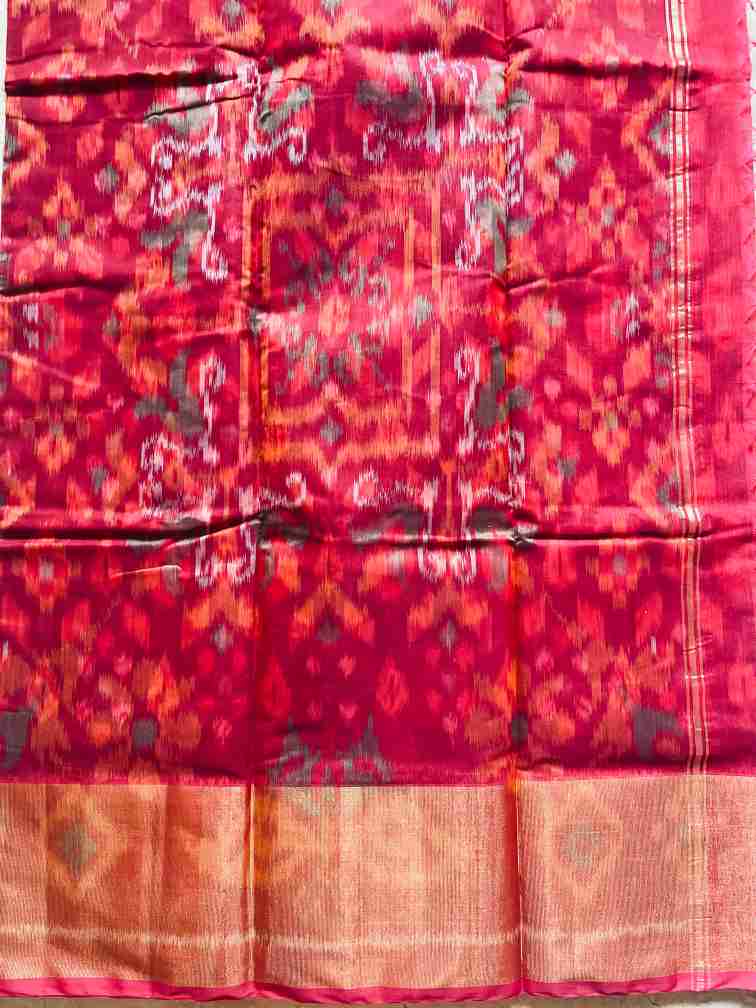 Ikkat Silk Geometric Diamond Dew view 2