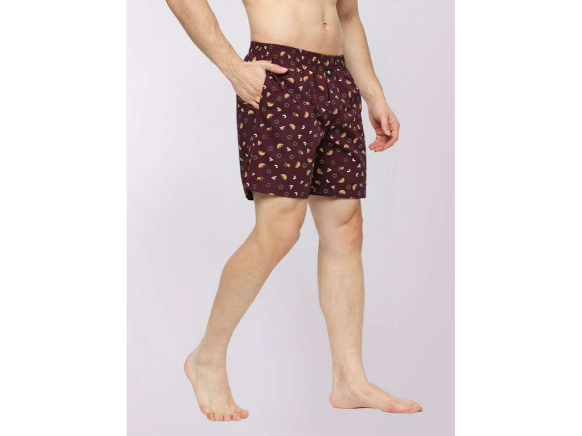 FRENCHIE BOKS Men Printed Cotton Boxer Shorts in Assorted Colors - L view 2