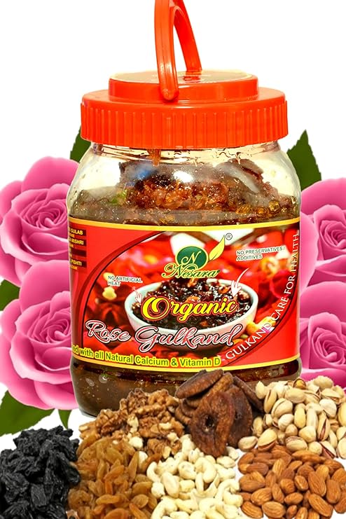 Nesara Natural Sun Cooked Rose Gulkand With Dry Fruits, 500 gm