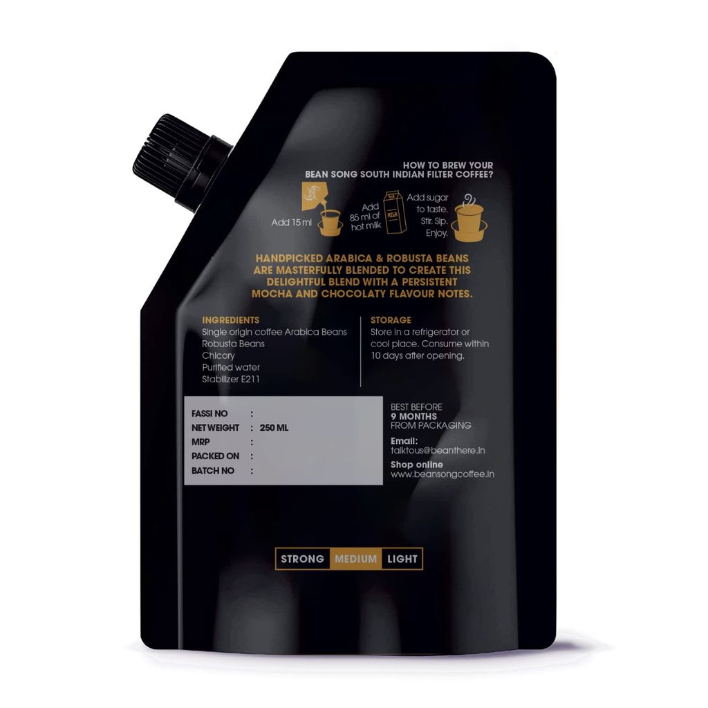 BEAN SONG SOUTH INDIAN FILTER COFFEE LIQUID DECOCTION 200ML - PACK OF 2 view 2