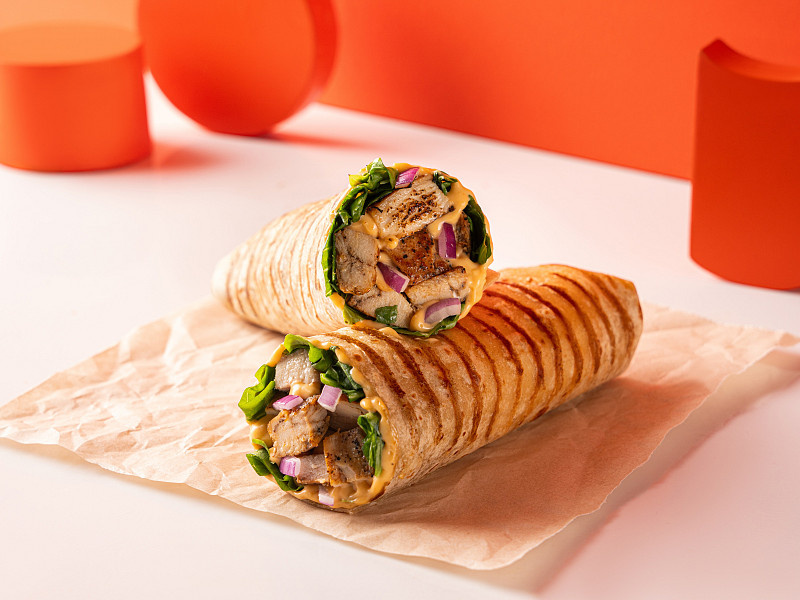 Grill chick 'n cheese wrap