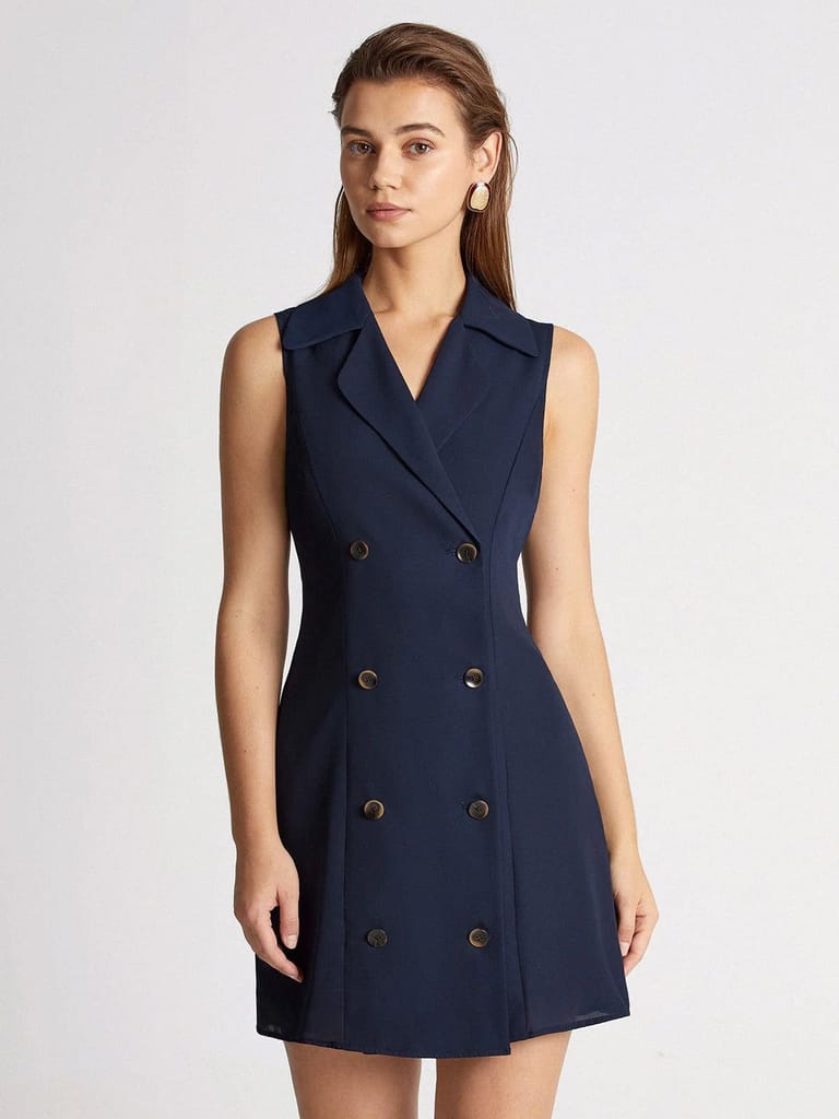 Elchic Sleeveless Blazer Mini Sheath Dress view 2
