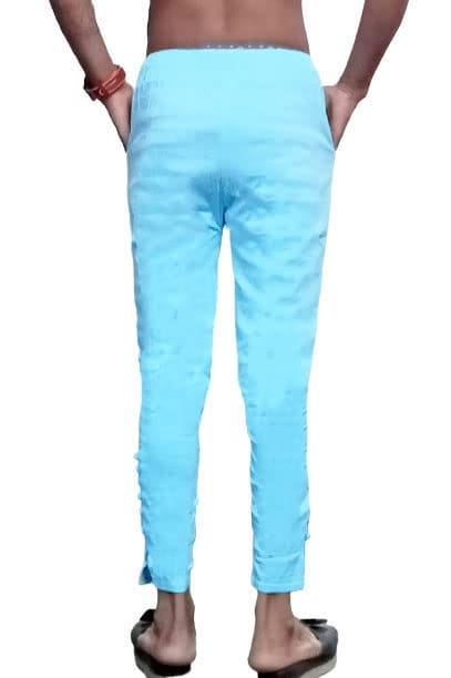 Cron Women's Straight Fit Ankle Length, Slim fit Cigarette Pants with an Elasticated Waist Band (30, Sky Blue) view 2