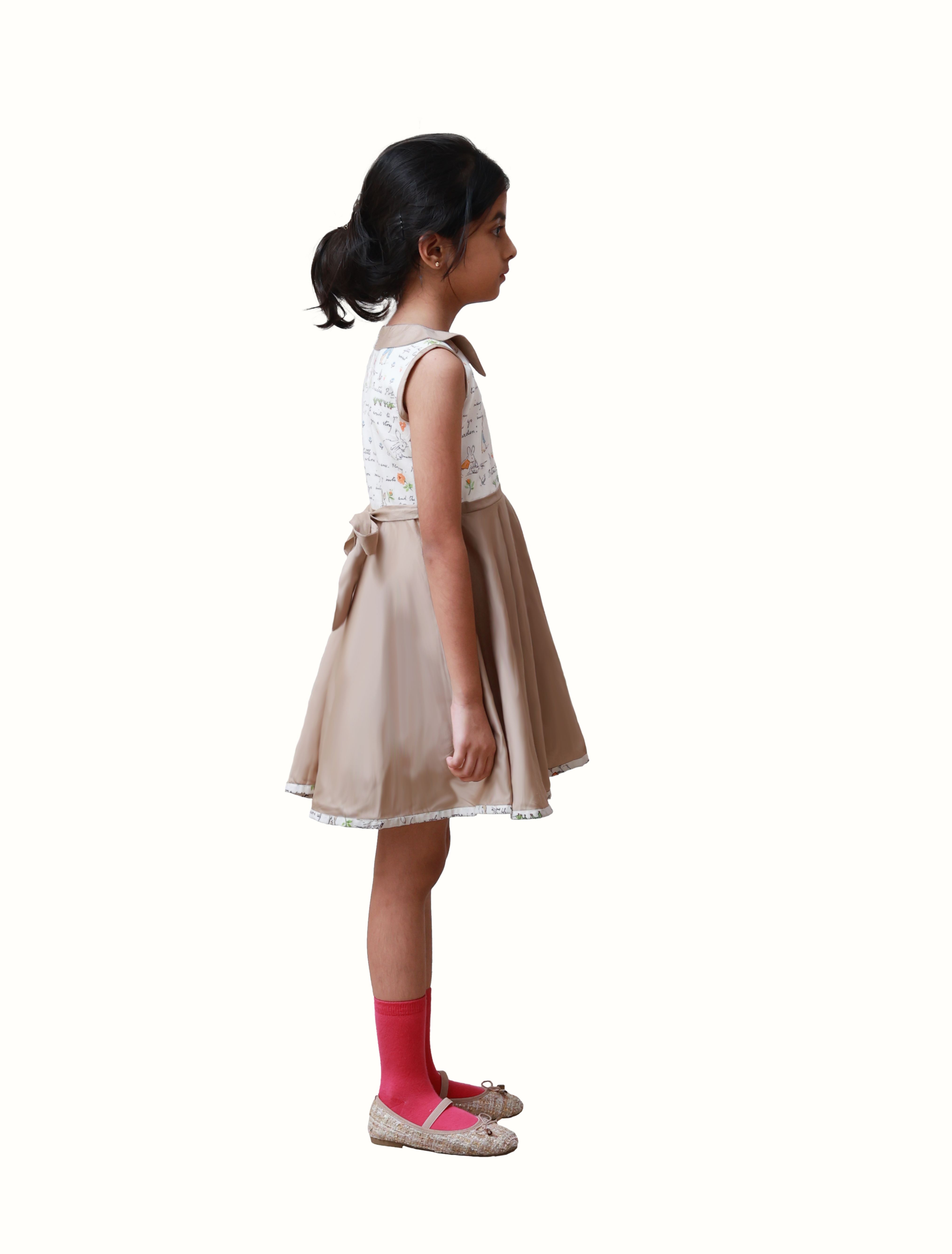 DE CHEVALERiE en Rouge - Evelyn Carnation Frock - Rose Brown 6- 7 Years view 2