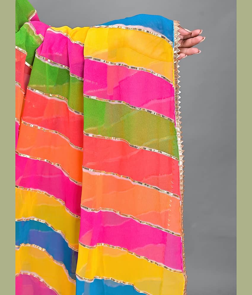 Apratim - Multicoloured Chiffon Women's Dupatta - ( Pack of 1 ) view 2