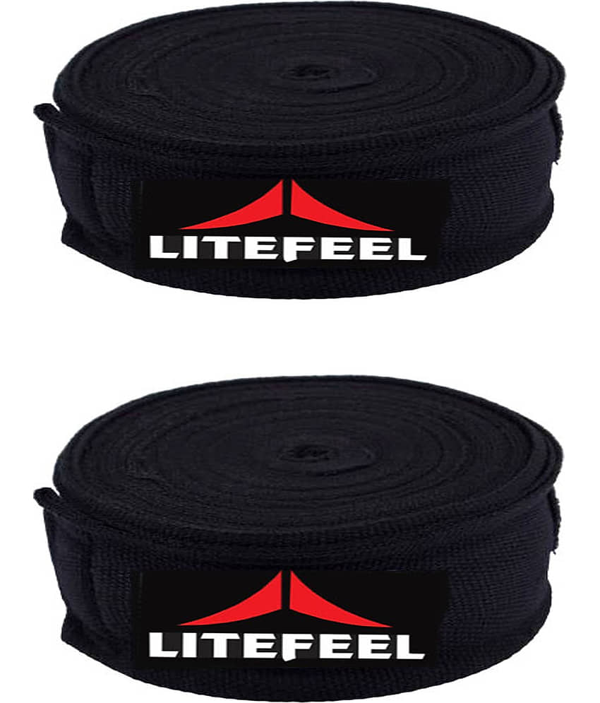 LITE FEEL Black Cotton Hand Wrap ( Pack of 1 ) view 2
