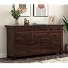 SAHIRAM CHOUDHARY ; Solid Sheesham Wood Wooden Chest of Drawers with 7 Drawer Storage | Multipurpose Sideboard Cabinet Rack Display Unit for Bedroom Kitchen Cabinet, Walnut Finish