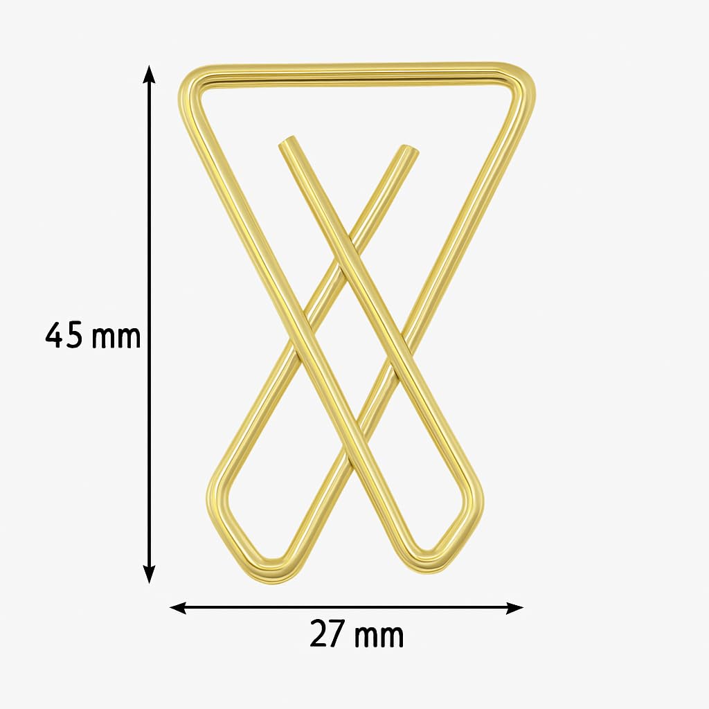 6 Pieces of X Shape Saree Safety Pin - Plain (3 Gold + 3 Silver) - Multipurpose Simple Hijab Pins for Girl and Women - Dupatta Pallu - Chunri Scarfs & Fancy Saree Pin view 2