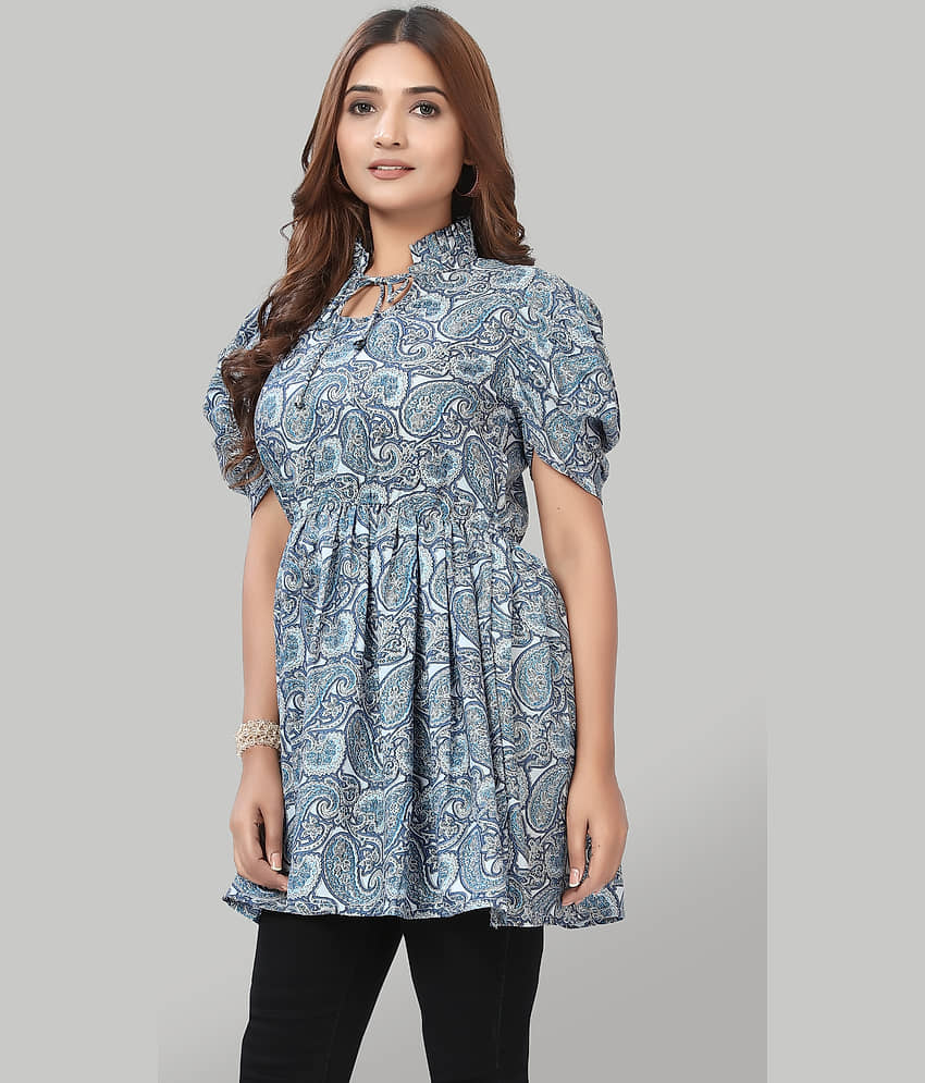 ZELZIS Green Crepe Women's Tunic ( Pack of 1 ) view 2