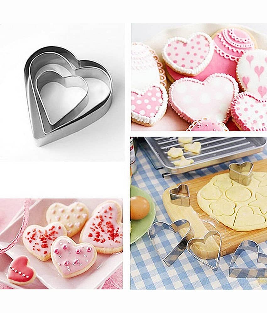 Allamwar 12pcs Stainless Steel Cookie Cutter Set Pastry Cookie Biscuit Cutter Cake Muffin Decor Mold Mould Multi Functional Tool view 2