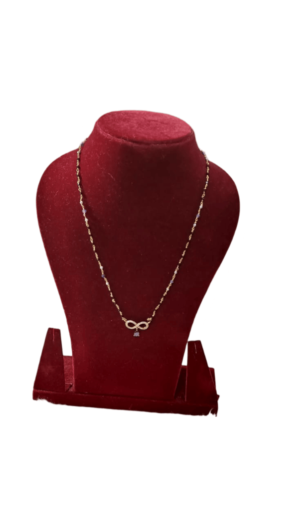 Gold Plated Infinity Pendant Mangalsutra view 2