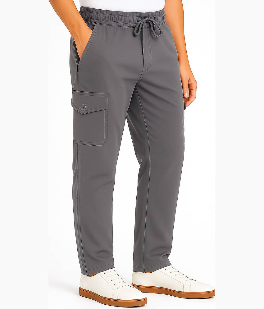 MULTIWA Grey Cotton Blend Men's Trackpants ( Pack of 1 ) view 2
