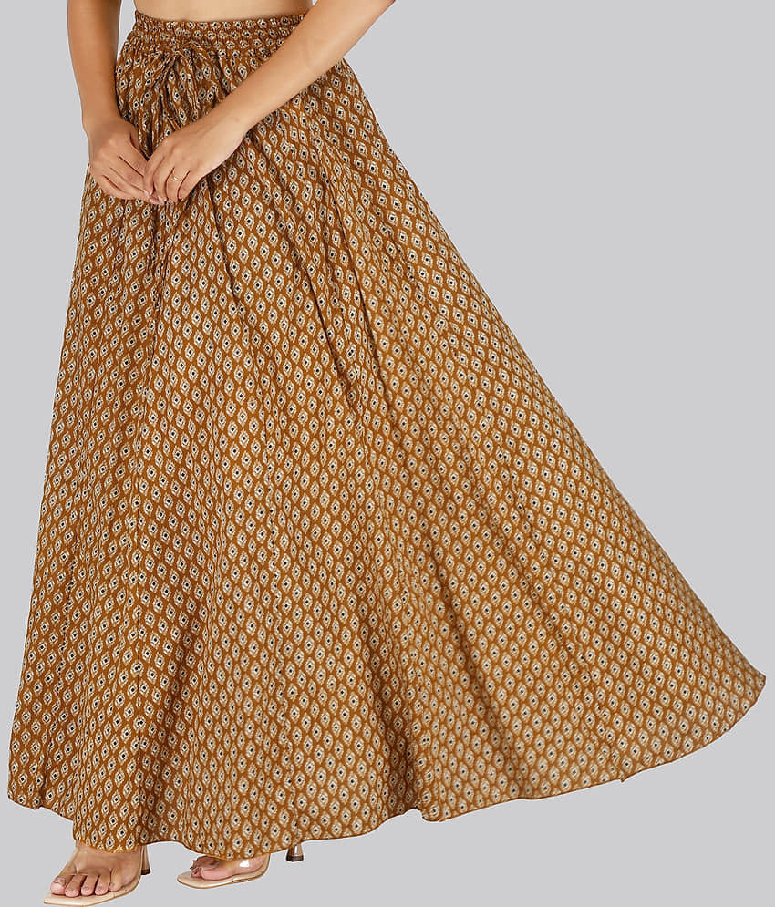 Sttoffa Yellow Cotton Women's Flared Skirt ( Pack of 1 ) view 2