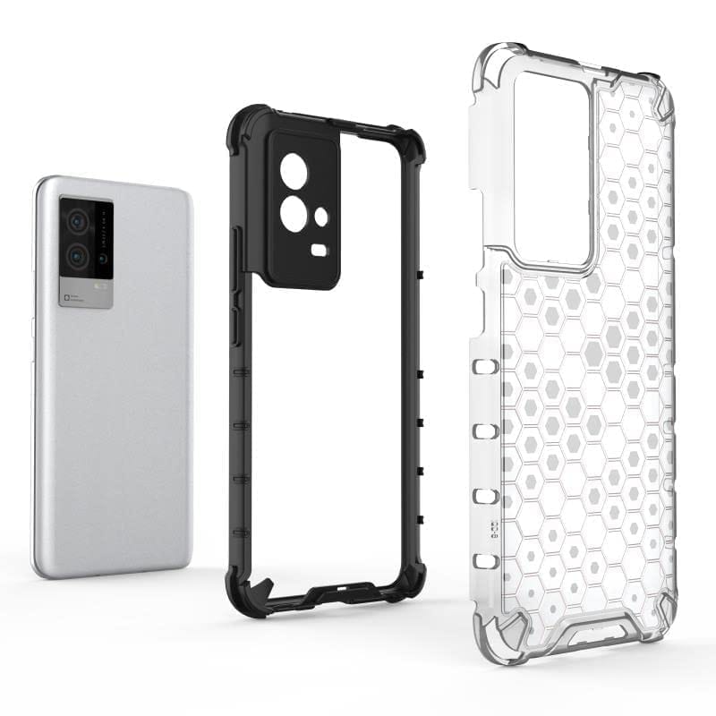 Faircost Hybrid Shockproof Back Cover for iQOO 9 5G Hard Outside Soft Inside- (Polycabonate::Transparent) view 2
